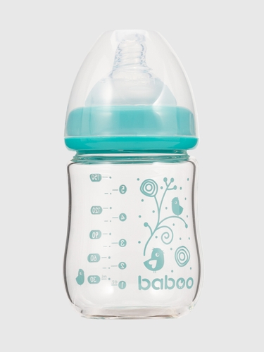 Фото Скляна пляшечка для годування BABOO 3-122 Синій (5057778031229)