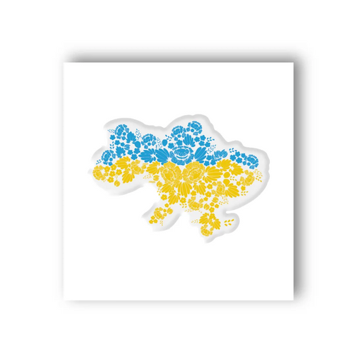 Фото 3D-стикер "Голубо желтая Украина" Tattooshka SX-64 (4829000011535)