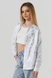 Сорочка з візерунком для дівчинки LocoLoco 9056 158 см Сріблясто-білий (2000990486646D) Фото 4 з 12