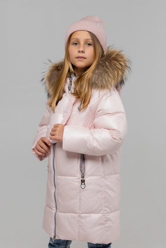 Фото Куртка для девочки J-06 116 см Пудровый (2000989631507W)