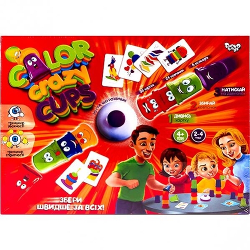 Фото Настольная развлекательная игра "Color Crazy Cups" укр. (CCC-01-01U) (2000903761259)