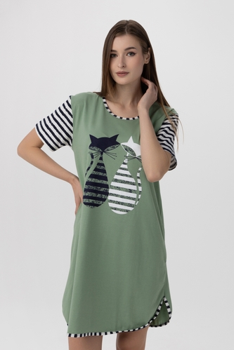 Фото Ночная рубашка женская Nicoletta 84121 5XL Зеленый (2000990160010А)