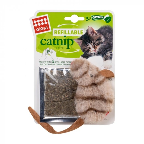 Игрушка для котов GiGwi Мышка с кошачьей мятой Catnip 10 см (4823089351056)