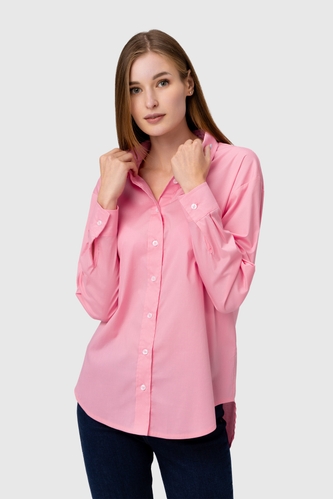 Фото Рубашка однотонная женская LAWA CTM WTC02313 2XL Розовый (2000989960409D)(LW)