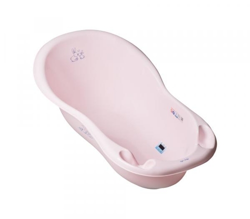 Фото Ванночка LUX со сливом "Зайчики" с термометром (Светло-розовый) 102см KR-005-104 (2000902020173)
