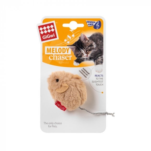Игрушка для котов GiGwi Мышка со звуковым чипом Melody chaser 13 см (4823089351087)
