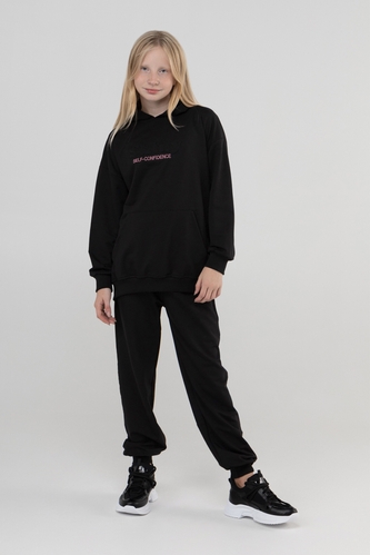 Фото Спортивный костюм (кофта, штаны) для девочки Viollen 2190 164 см Черный (2000990040473D)
