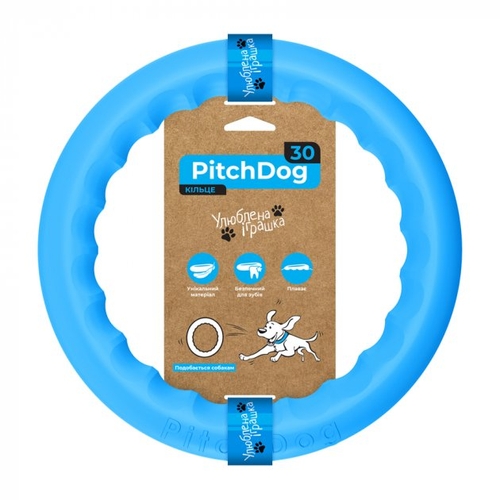 Кольцо для апортировки PitchDog диаметр 28 см Голубой (4823089302447)