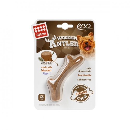 Игрушка для собак GiGwi Рог жевательный Wooden Antler XS (4823089344300)