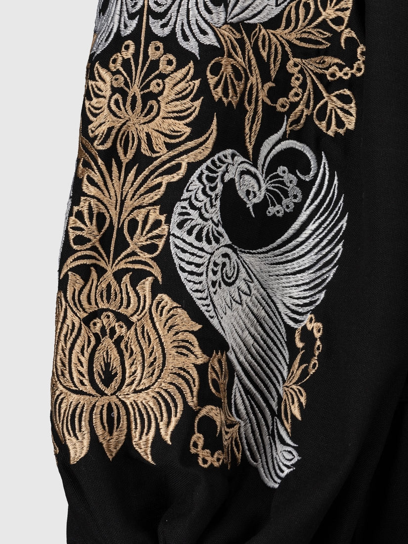Фото Платье вышиванка женское Жар-птица One Size Черный (2000990485892A)