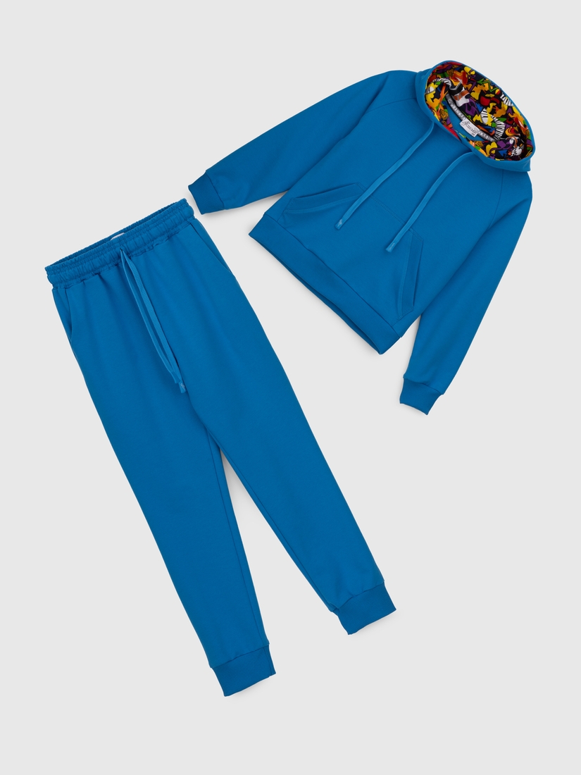 Фото Костюм худи+штаны детский Dinomin DM2401 140 см Синий (2000990558121D)