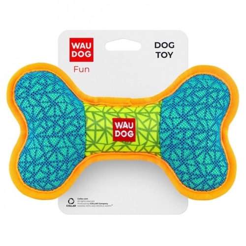 Игрушка для собак WAUDOG Fun, "Кость", ш. 20 см, д. 12 см Голубая (4823089348728)