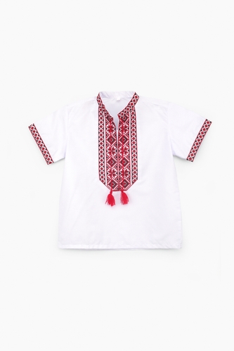 Фото Рубашка-вышиванка с коротким рукавом 164 КОЗАК Красный (2000904711352S)