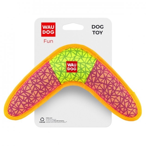 Игрушка для собак WAUDOG Fun, "Бумеранг", ш. 24 см, д. 14 см Розовая (4823089348650)