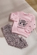 Костюм (реглан+штани) для дівчинки Mini Papi 0258 74 см Рожевий (2000990483140D) Фото 1 з 10