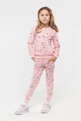 Фото Костюмы для девочки (свитшот+штаны) Breeze 1583 116 см Розовый (2000990141057D)