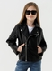 Куртка з екошкіри для дівчинки XZKAMI 6807 134 см Чорний (2000990538024D) Фото 1 з 13
