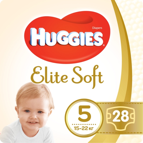 Фото Підгузки Huggies Elite Soft Jumbo 5 5ДЖАМБО28 9400775 15-22 кг 28 шт. (5029053572611)