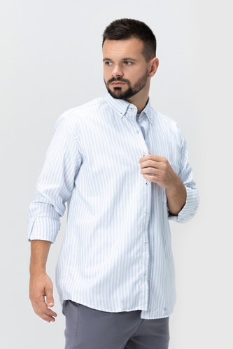 Фото Рубашка с узором мужская N004 XL Серый (2000990011657D)