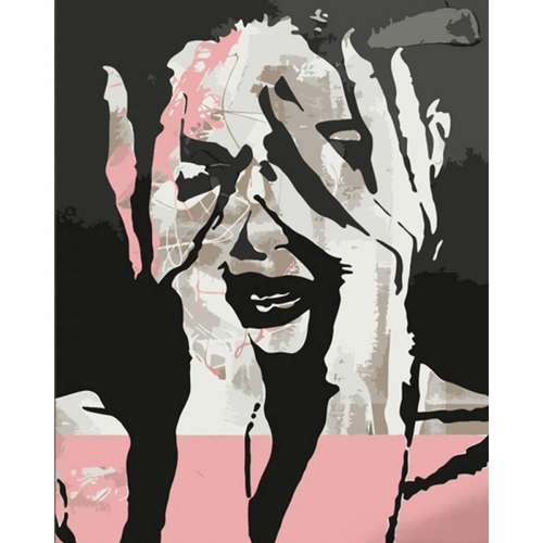 Фото Набор для росписи по номерам Девушка в розовом свете Strateg DY433 (4823113861438)