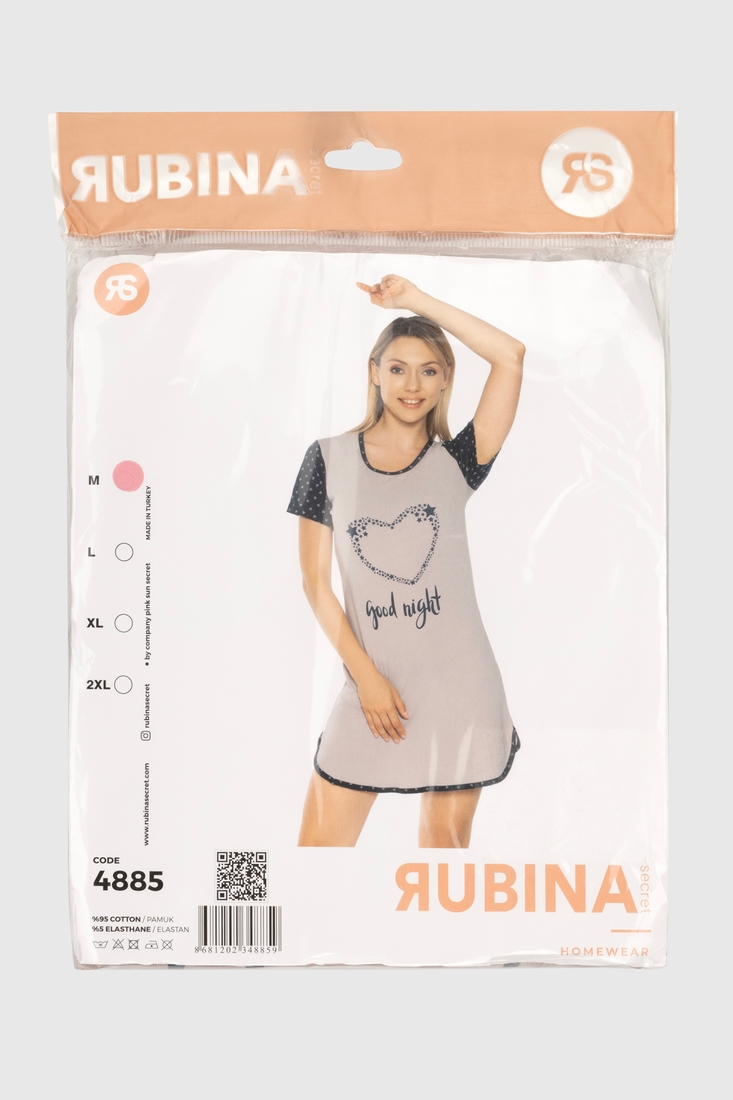 Фото Ночная рубашка женская RUBINA 4885 2XL Пудровый (2000990450661A)