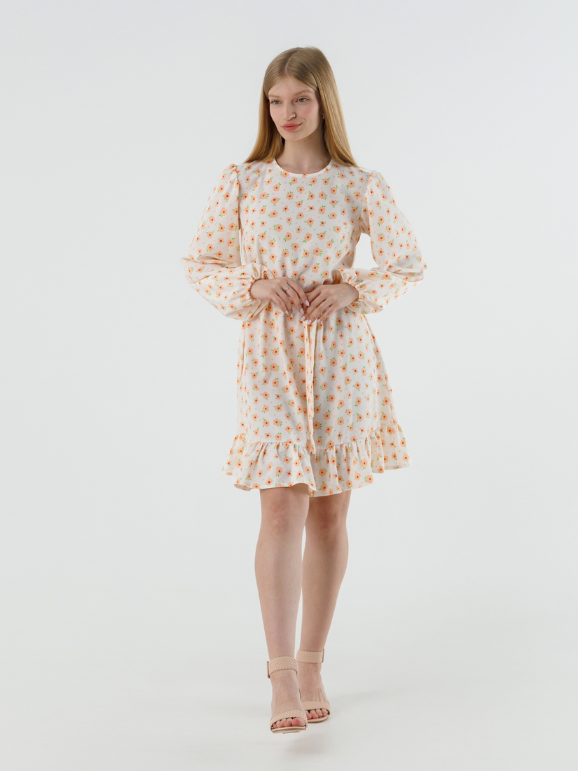 Фото Платье с узором женское LAWA WTC02305 2XL Бело-персиковый (2000990559364S)(LW)
