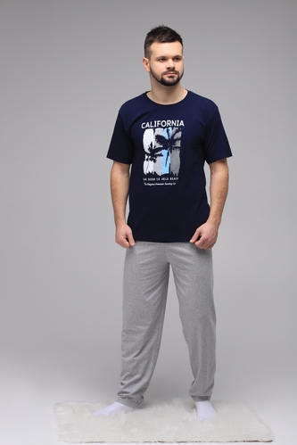 Фото Піжама чоловіча штани+шорти AYANS 5050 XL Синій (2000989521525A)
