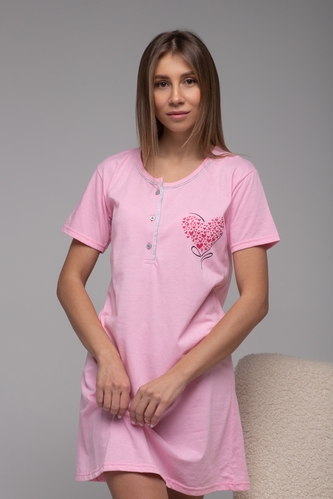 Фото Ночная рубашка женская Cotton more 50628 2XL Розовый (2000989515814A)
