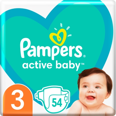 Фото Подгузники PAMPERS Active Baby Midi (6-10 кг) Эко (8001090948977)