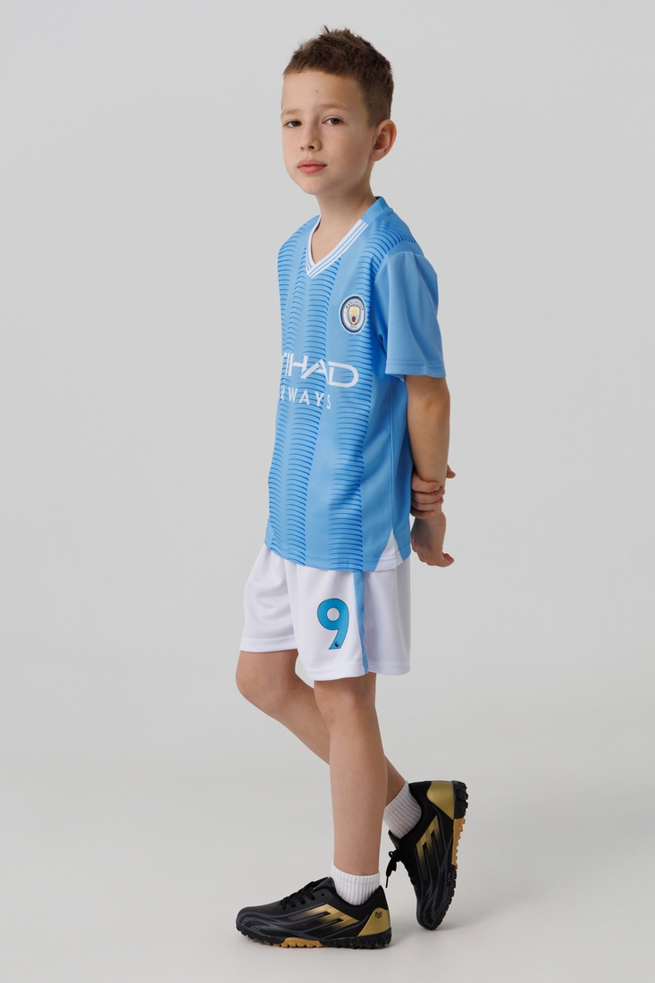 Фото Футбольная форма для мальчика BLD МАНЧЕСТЕР ЮНАЙТЕД HAALAND 152 см Голубой (2000989680888A)