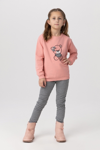 Фото Костюм для девочки (свитшот+штаны) Breeze 1567 128 см Розовый (2000990144386D)