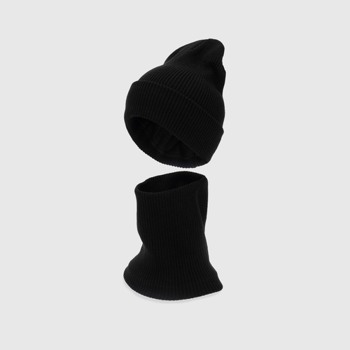Фото Набор для мальчика (шапка+снуд) Viva 91002 48-54 Черный (2000990200877D)(SN)