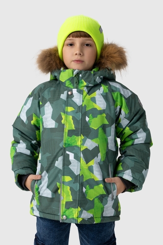 Фото Куртка зимняя для мальчика Snowgenius H35-020 110 см Зеленый (2000990062642W)