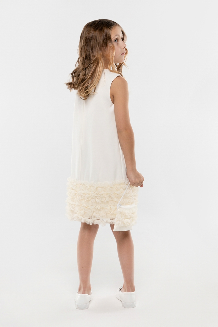 Фото Платье бальное с узором для девочки Wecan 24087 152 см Молочный (2000990145604A)
