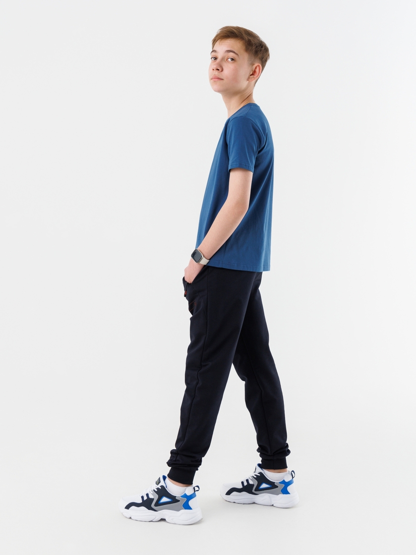 Фото Спортивні штани однотонні для хлопчика Atescan 2004 176 см Темно-синій (2000990540553D)