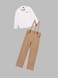Костюм для мальчика (рубашка+штаны+подтяжки) Mini Papi 3190 128 см Бежевый (2000990489524D) Фото 10 из 20
