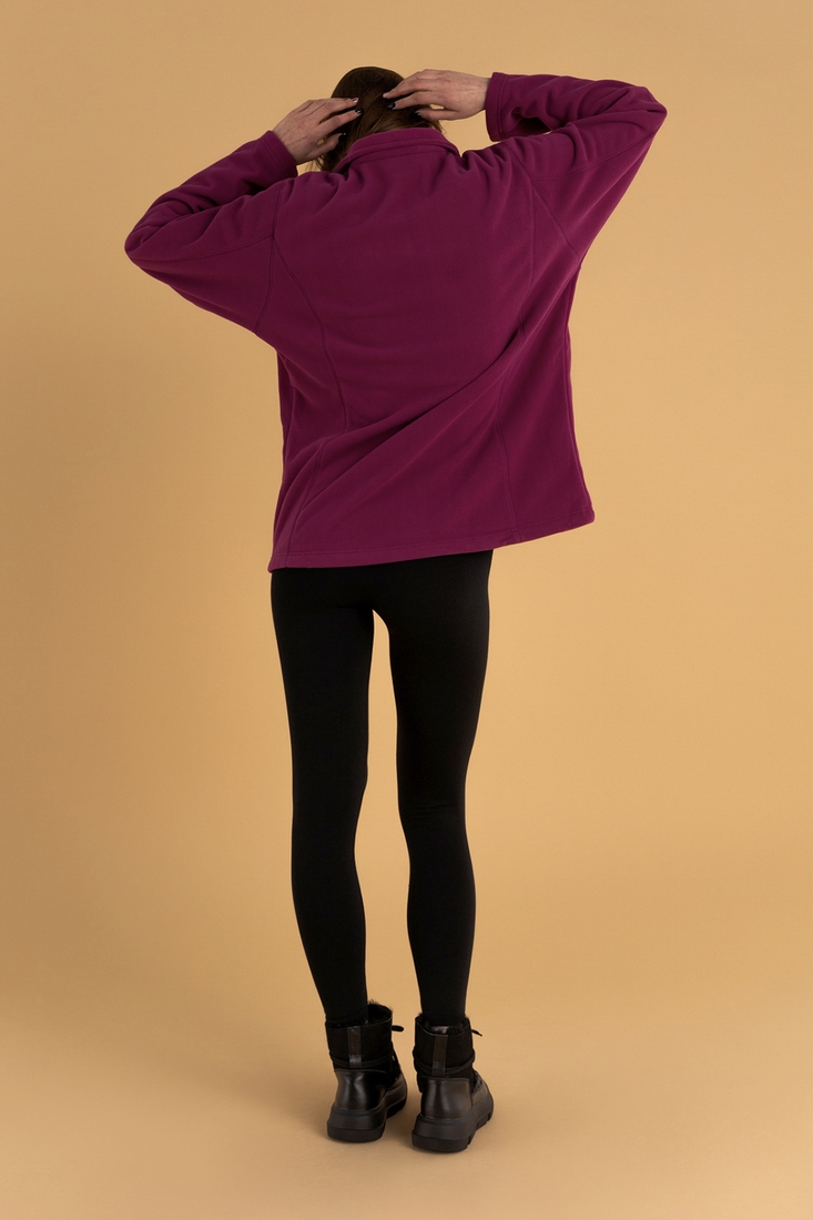 Фото Кофта флисовая однотонная женская High RB13108-4040 3XL Фиолетовый (2000989877554W)