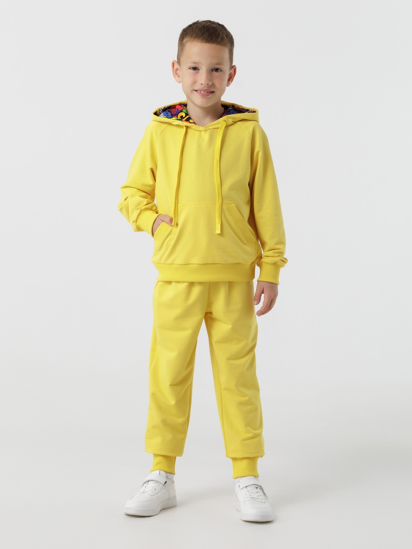 Фото Костюм худі+штани дитячий Dinomin DM2401 140 см Жовтий (2000990558053D)