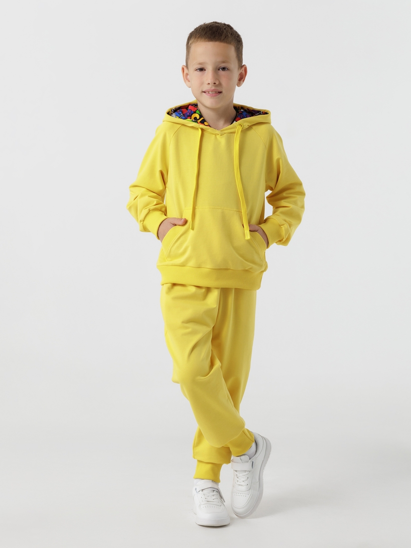 Фото Костюм худи+штаны детский Dinomin DM2401 140 см Желтый (2000990558053D)