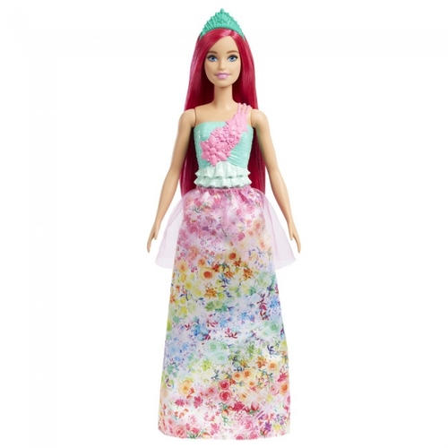 Фото Кукла-принцесса с малиновыми волосами Barbie HGR15 Разноцветный (2000990203199)