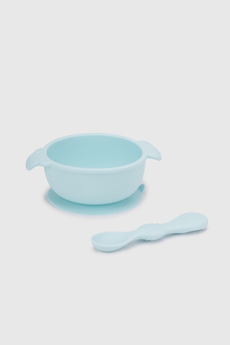Фото Набір дитячого силіконового посуду 18 Блакитний (2002016659119)