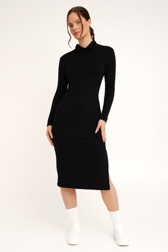 Фото Платье однотонное женское LAWA WTC02349 XL Черный (2000990263704D)(LW)