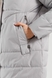 Куртка однотонная женская On me M22241 XL Светло-серый (2000990314703D) Фото 6 из 15