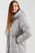 Куртка однотонна жіноча On me M22241 XL Світло-сірий (2000990314703D) Фото 2 з 15