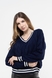 Пуловер однотонний жіночий Park karon 10339 One Size Темно-синій (2000989850892D) Фото 2 з 12