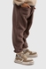 Спортивні штани однотонні для хлопчика Lizi 9107 116 см Коричневий (2000989835042W) Фото 3 з 12