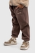 Спортивні штани однотонні для хлопчика Lizi 9107 98 см Коричневий (2000989835028W) Фото 2 з 12