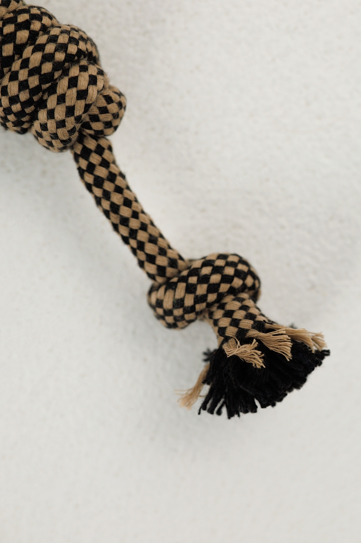 Іграшка канат з вузлами для собак KUMAOCHONGWUYONGPIN KM52661 Бежевий (2000990382894)