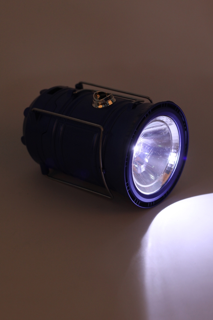 Фото Кемпинговый LED фонарь, Синий MH-5800T с USB аккумуляторный с солнечной панелью MH-5800T (2000989474296)