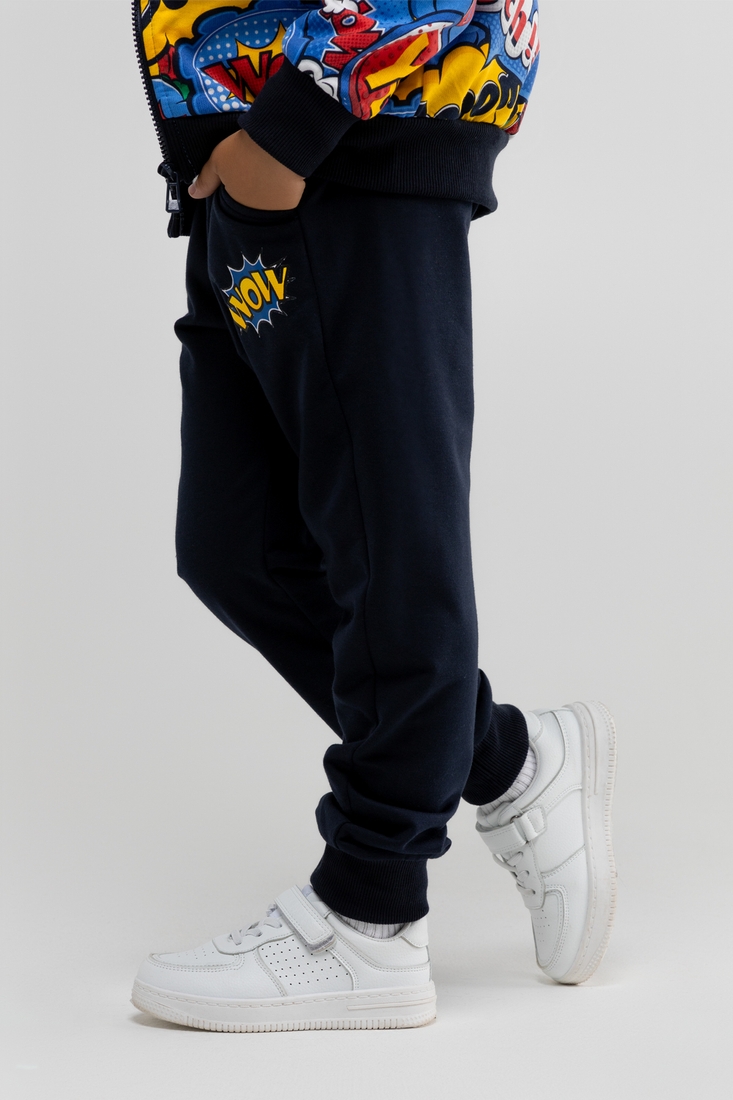 Фото Костюм для мальчика S&D KK1341 кофта + лонгслив + штаны 140 см Синий (2000989917052D)